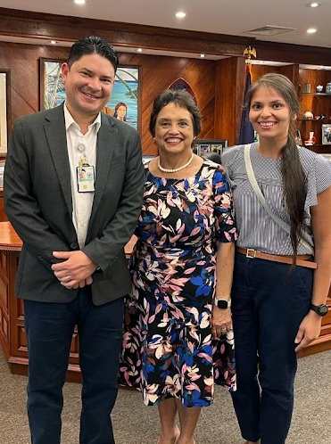 Drs. Canaca and Arora with the Gov. Guam
